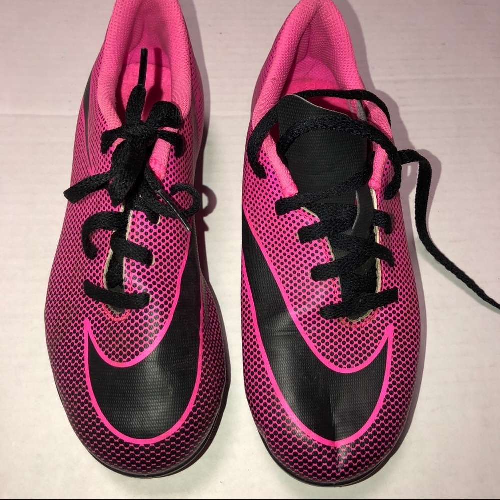Nike Kids Bravata II FG pink Soccer Cleats girl 12c